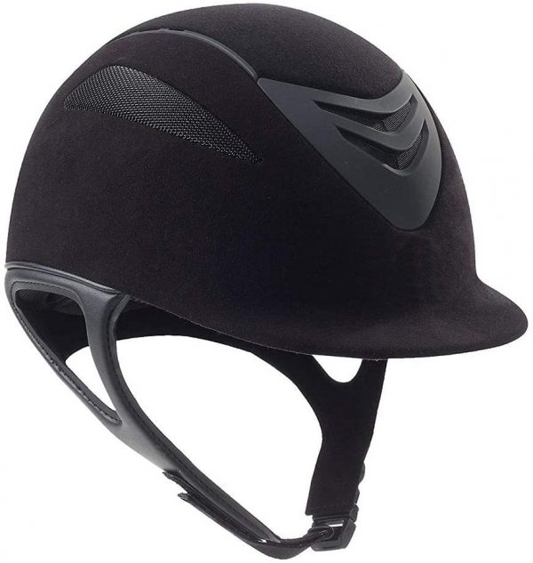 Defender Air Suede Black Matte Horse Riding Helmet