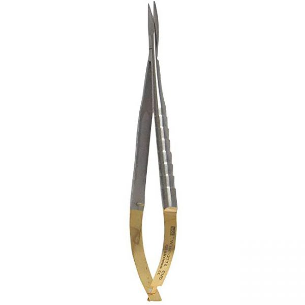 Wise CASTROVIEJO Scissor"Curved". Micro Surgical Scissors Unique Design Features Allow Extremely Smooth Cutting of fine and coarse Tissue with Reduced Trauma.