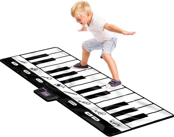 Click N' Play Gigantic Keyboard Play Mat, 24 Keys Piano Mat, 8 Selectable Musical Instruments + Play -Record -Playback -Demo-mode