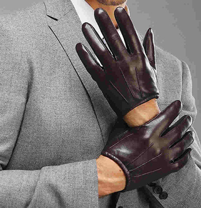 Genuine Leather Men Gloves Fashion Casual Sheepskin Glove Black Brown Five Fingers Short Style Male Driving.jpg q50