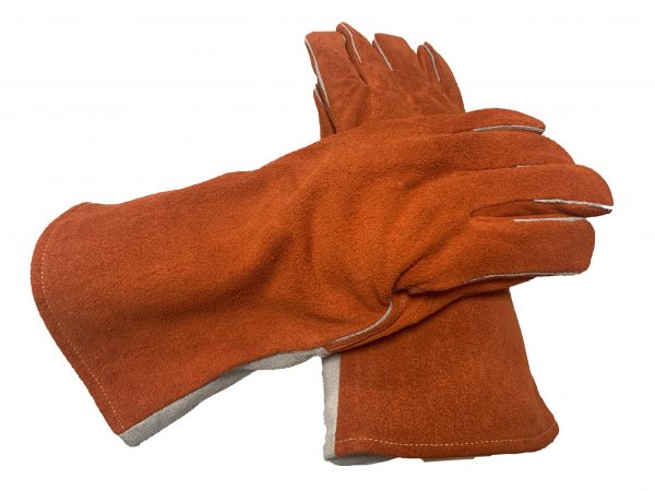 Heat Resistant Cow Welding Leather Hand Gloves - Image 2