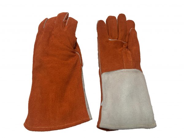 Heat Resistant Cow Welding Leather Hand Gloves - Image 3