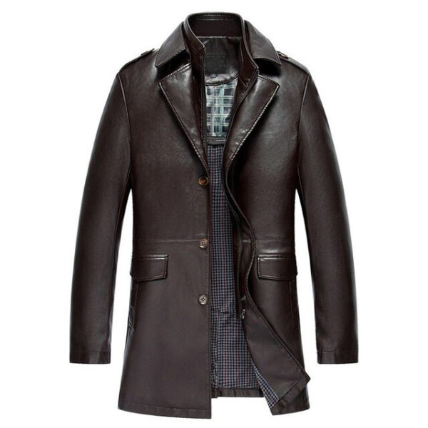 PU Leather Suede Men Coat Spring Autumn Moto Jacket Outerwear Suits Garment Plus Size