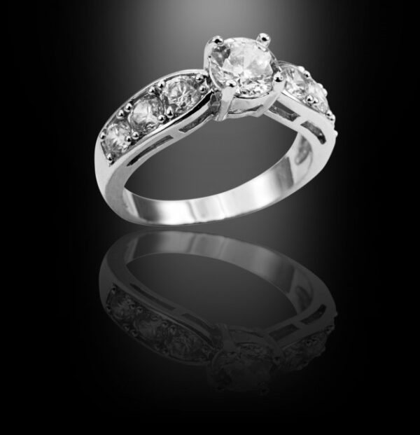 white gold diamond ring black background 41532 50